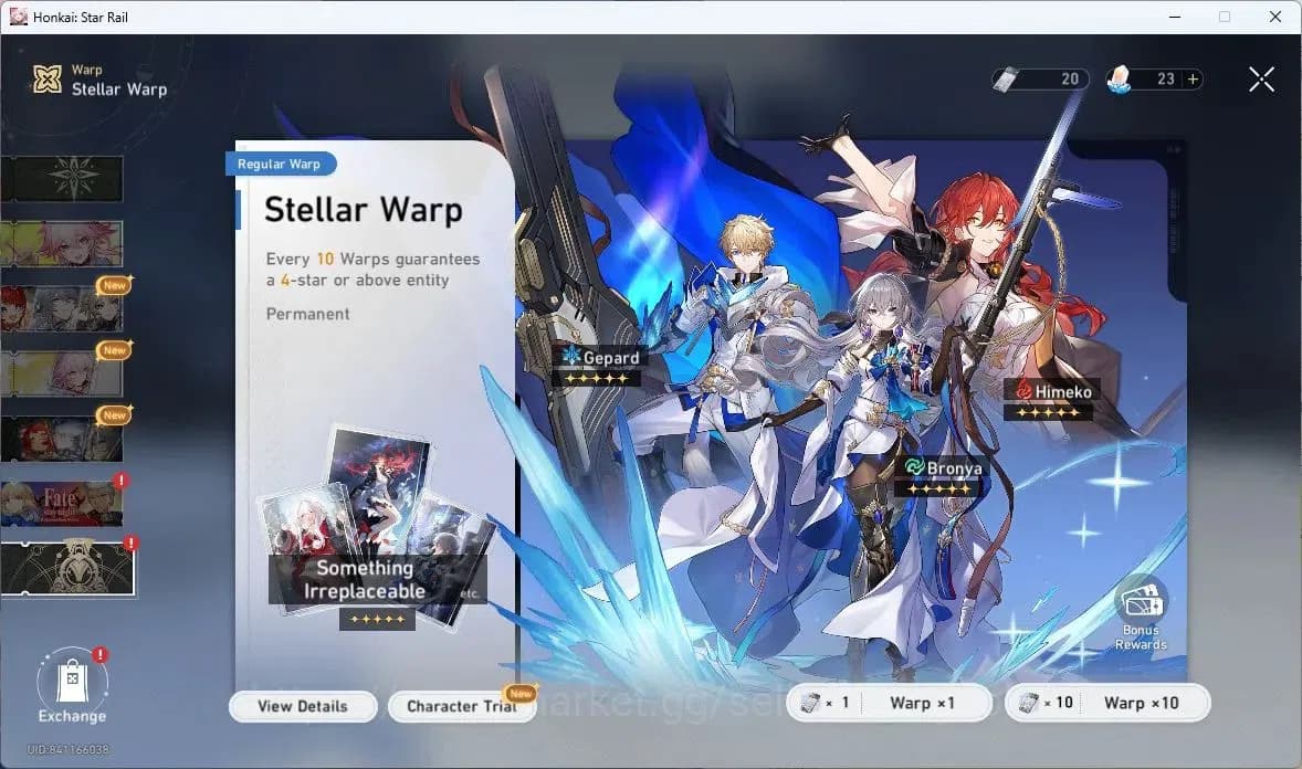 Honkai Star Rail Accounts ASIA | TL3 | 1 Lim: Evangescia | MC Male | 20 Star image 6