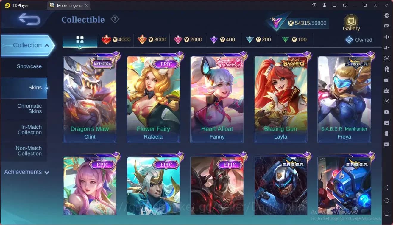 Mobile Legends: Bang Bang Accounts Global|Hero 114|Skin 220|Renowned|KOF Karina|CC Na image 10