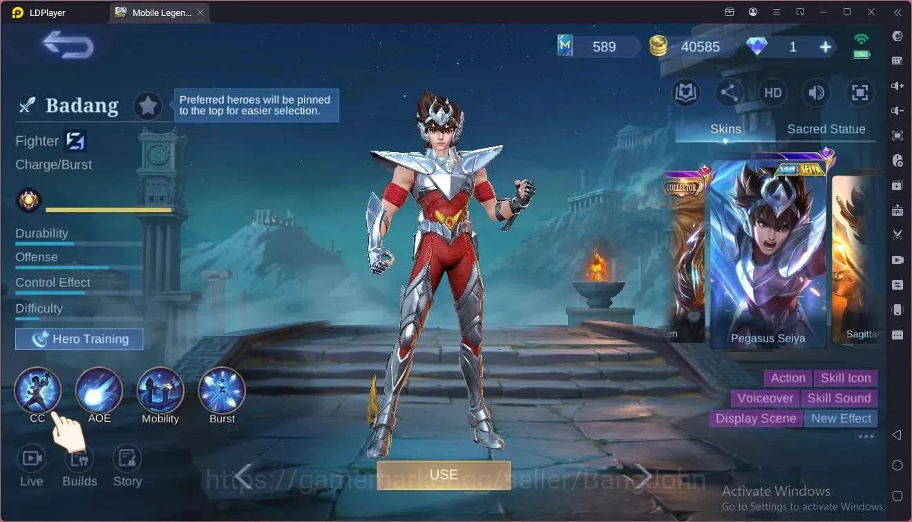 Mobile Legends: Bang Bang Accounts Global|Hero 114|Skin 220|Renowned|KOF Karina|CC Na image 3