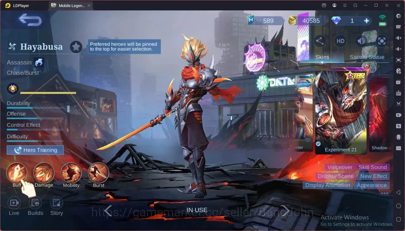 Mobile Legends: Bang Bang Accounts Global|Hero 114|Skin 220|Renowned|KOF Karina|CC Na image 4