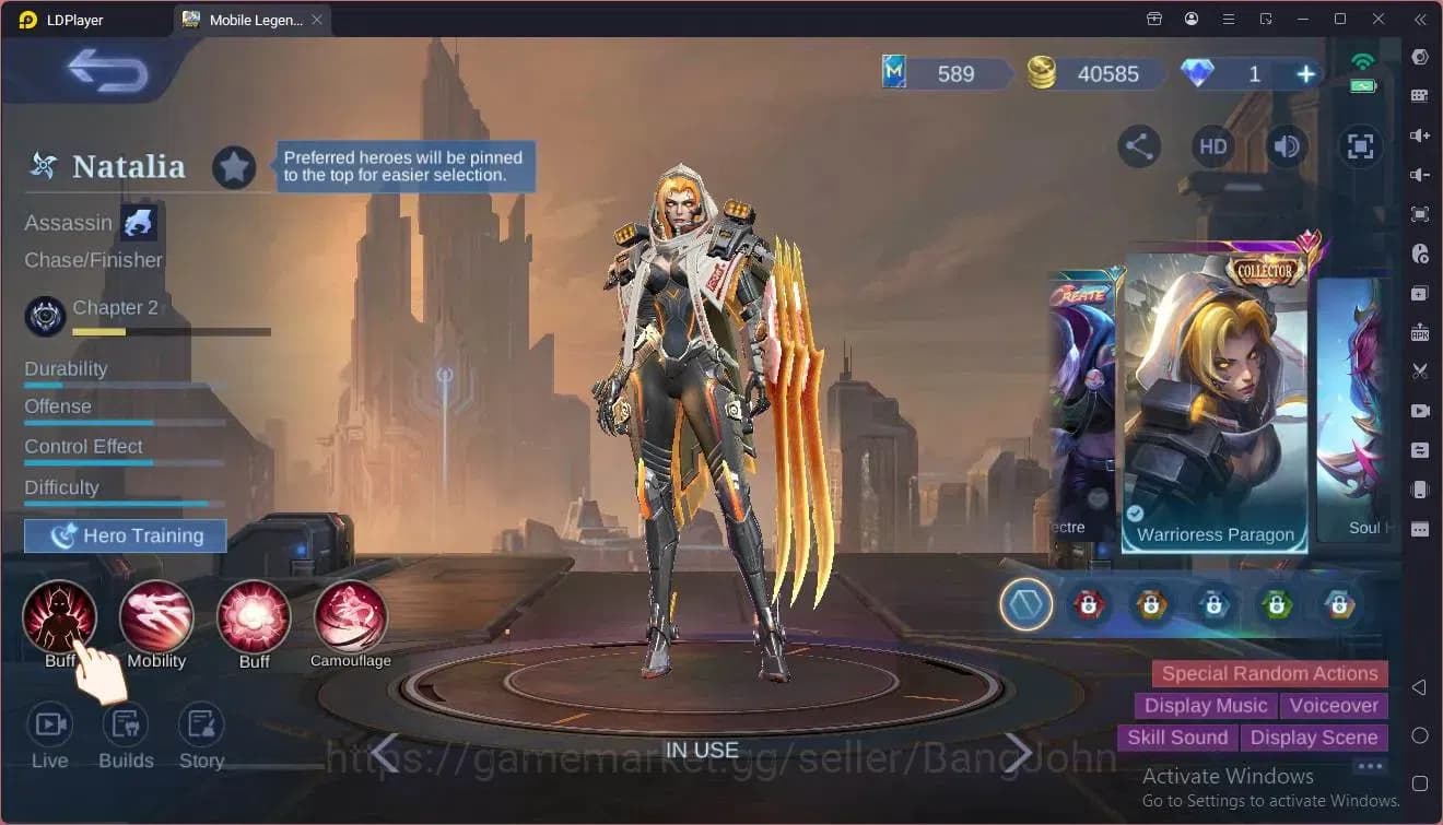 Mobile Legends: Bang Bang Accounts Global|Hero 114|Skin 220|Renowned|KOF Karina|CC Na image 5