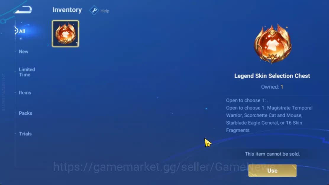 Honor of Kings Accounts Hero 7 |Starter with Legend Skin Selection Chest(D image 3