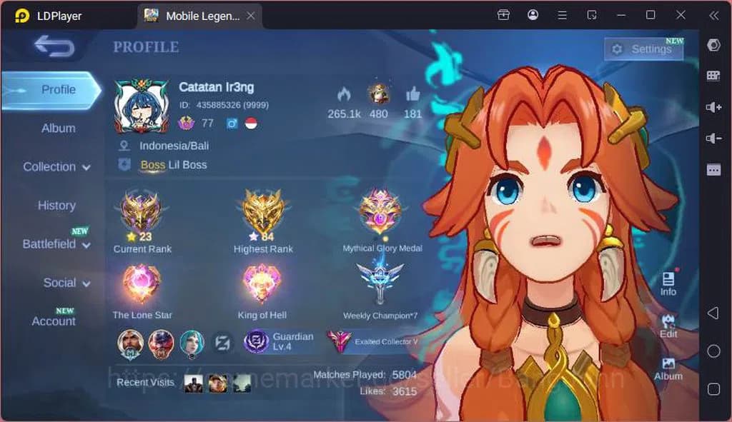 Mobile Legends: Bang Bang Accounts GLOBAL|Hero 124|Skin 323|Roam Acc|Legend Franco,AS image 1