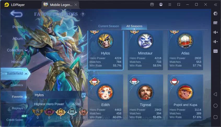 Mobile Legends: Bang Bang Accounts GLOBAL|Hero 124|Skin 323|Roam Acc|Legend Franco,AS image 2