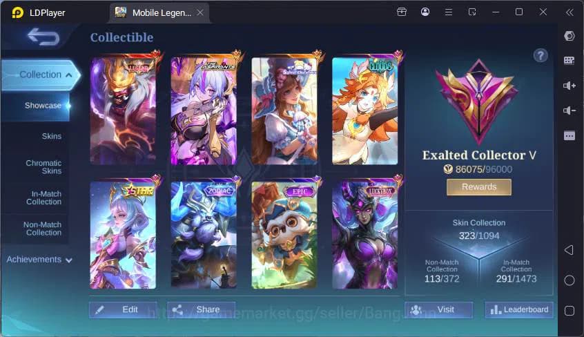 Mobile Legends: Bang Bang Accounts GLOBAL|Hero 124|Skin 323|Roam Acc|Legend Franco,AS image 20
