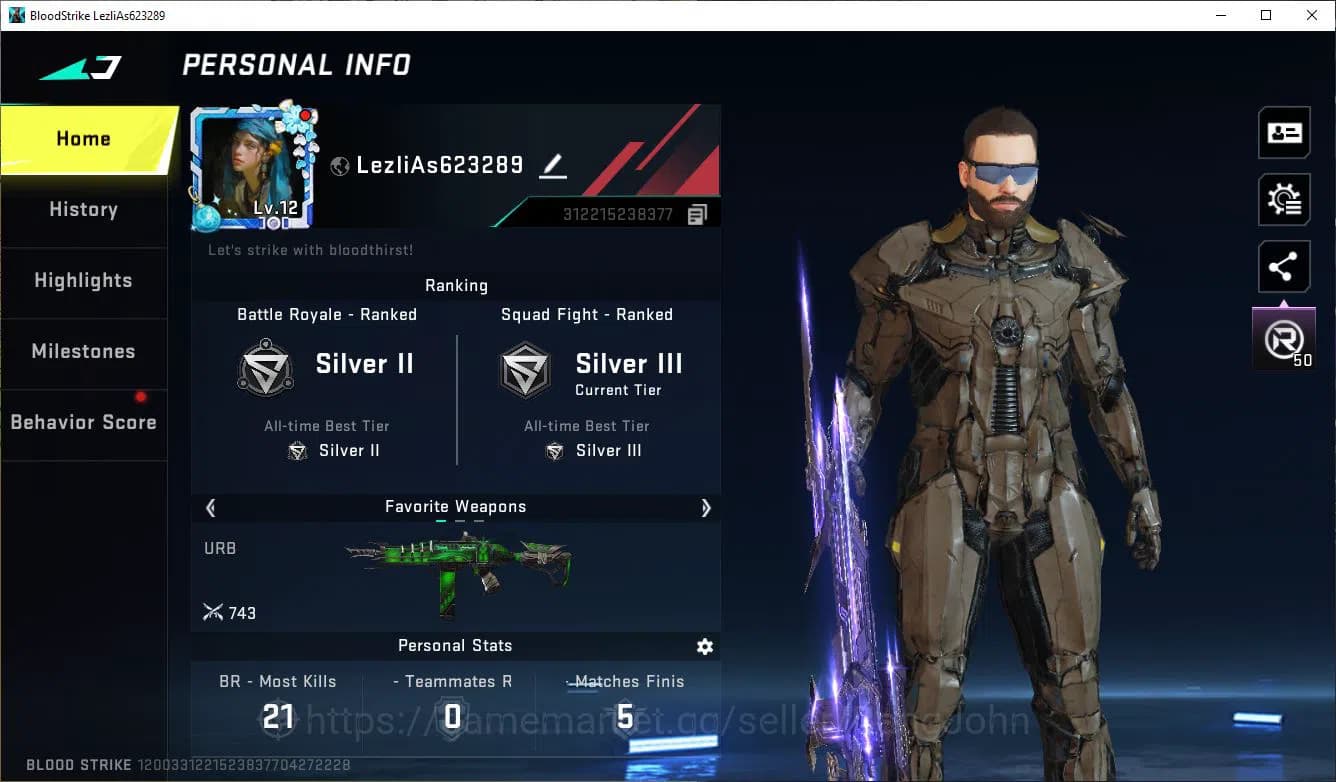 Blood Strike Accounts ASIA|ULTRA=URB,M700|COLLAB=KAR98K MORE DETAIL CEK image 9