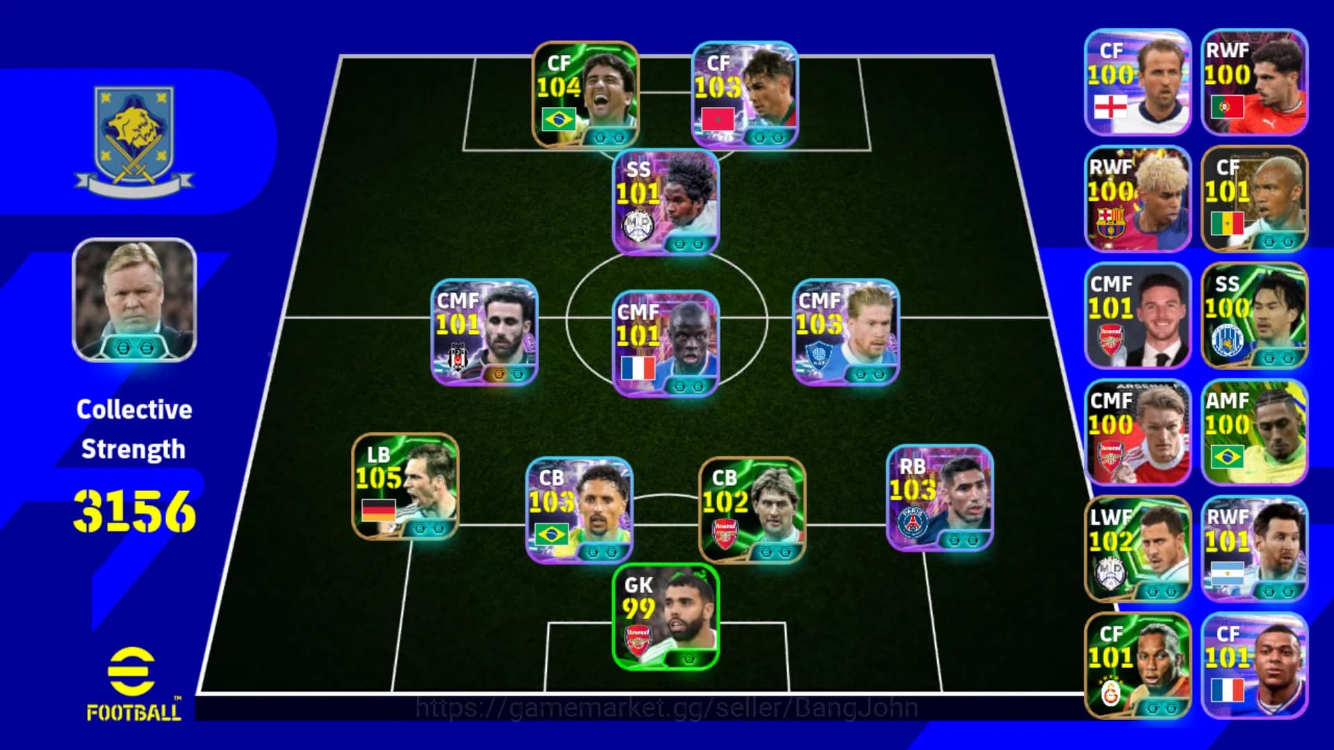 eFootball Accounts Power 3156 | Brahim Diaz Show Time | Achraf Hakimi image 1