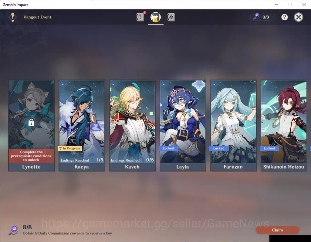 Genshin Impact Accounts ASIA|AR 57|10 Limited+3(*5Wep)|Furina+Sign,Durin,L image 13