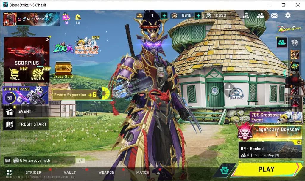Blood Strike Accounts ASIA|ETERNAL ZERO-Odashadow|Melee ULTRA Katar-Claw image 1