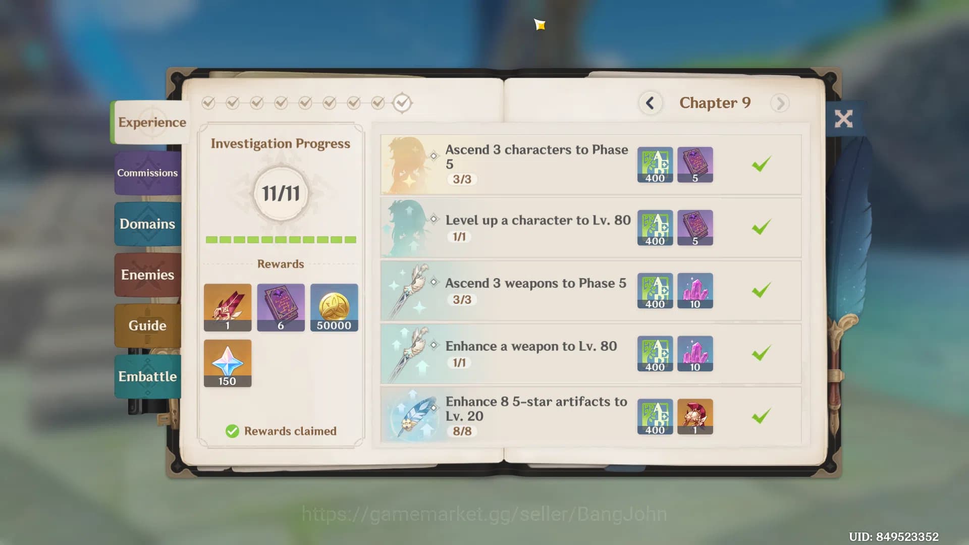 Genshin Impact Accounts ASIA | 8 Limit | Mavuika,Yelan,Zibai,Zhongli,Xiang image 8