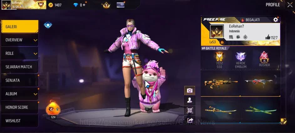 Free Fire Accounts Indonesia| M1887 Mamba GNAW | SCAR Golden Strike,M image 10