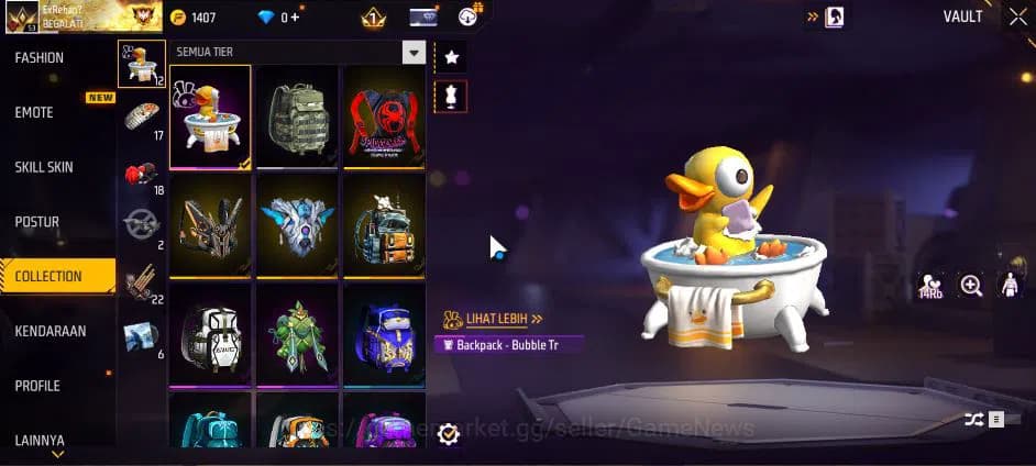 Free Fire Accounts Indonesia| M1887 Mamba GNAW | SCAR Golden Strike,M image 5