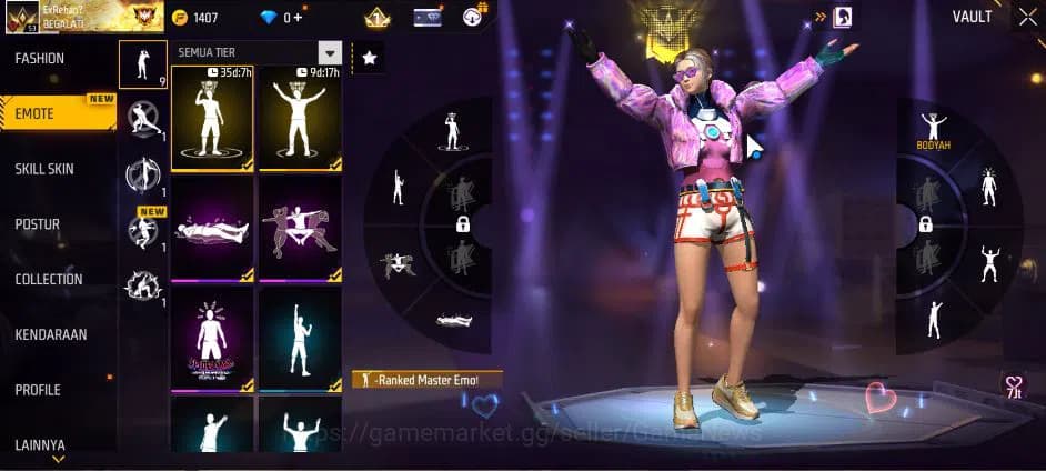 Free Fire Accounts Indonesia| M1887 Mamba GNAW | SCAR Golden Strike,M image 6