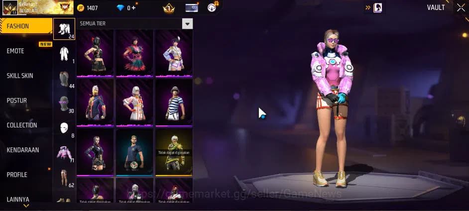 Free Fire Accounts Indonesia| M1887 Mamba GNAW | SCAR Golden Strike,M image 7