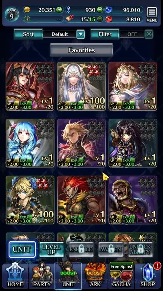 Last Cloudia Accounts GLOBAL |Rank 9| Goddess Lilaha, AOG,Labyreth, Spir image 1