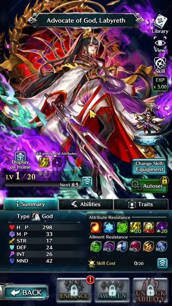 Last Cloudia Accounts GLOBAL |Rank 9| Goddess Lilaha, AOG,Labyreth, Spir image 3