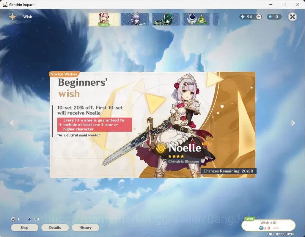 Genshin Impact Accounts ASIA | AR 27|Starter|1 limit Nefer|1 other 5*(Dilu image 15