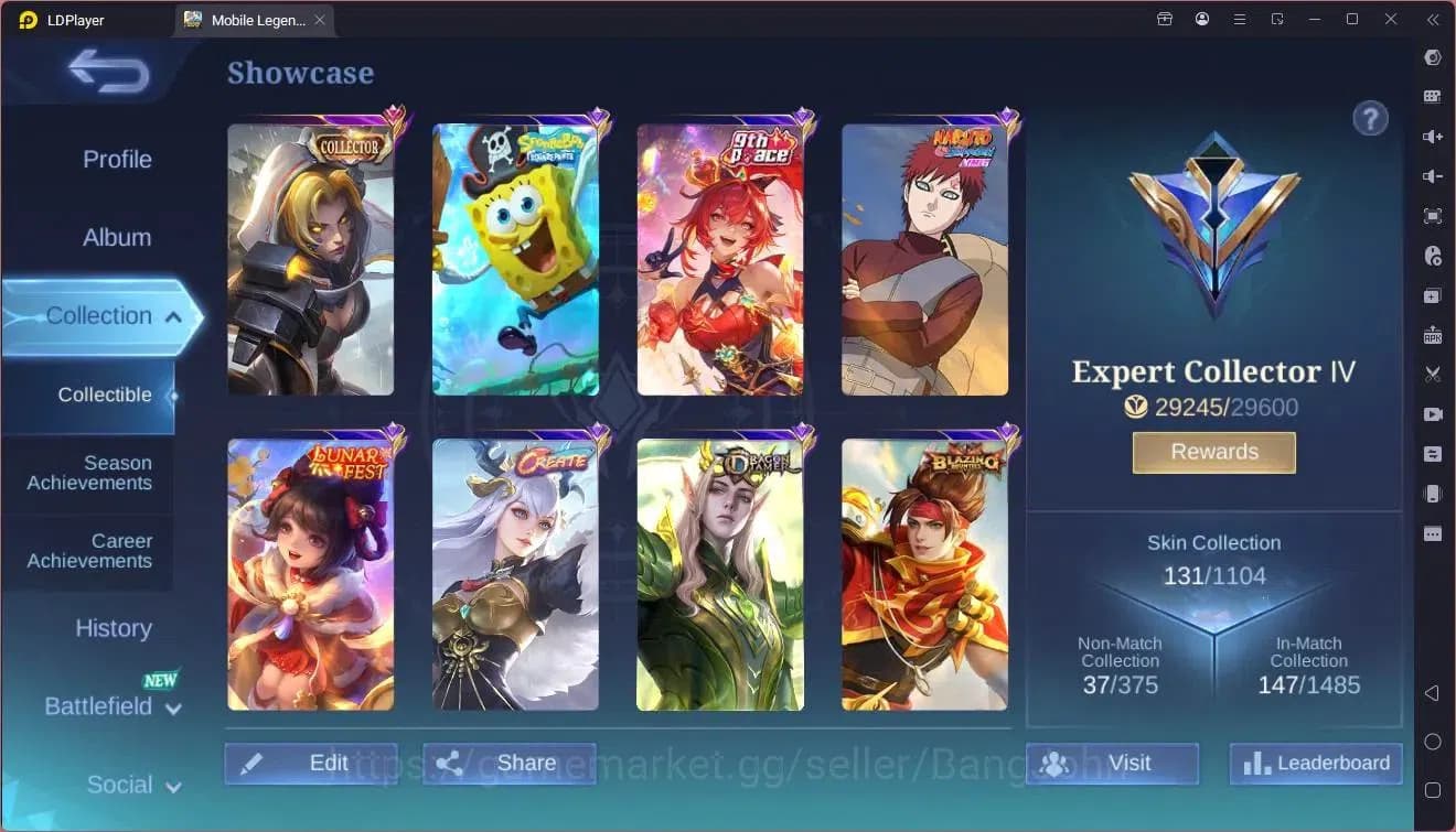 Mobile Legends: Bang Bang Accounts Global|Hero 74|Skin 131|Expert|CC Natalia|Naruto V image 18