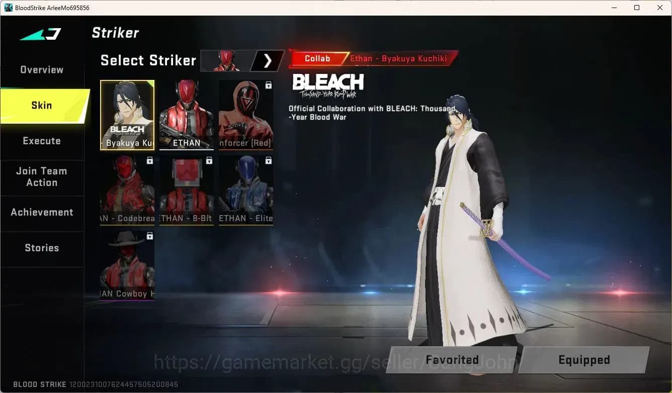 Blood Strike Accounts ASIA | BLEACH: Byakuya Kuchiki | EVANGELION: MCX image 1