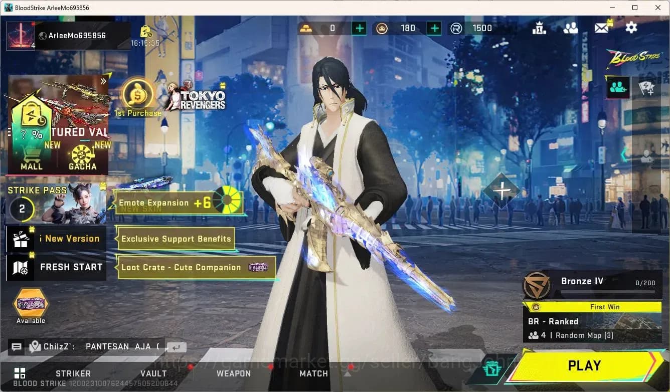 Blood Strike Accounts ASIA | BLEACH: Byakuya Kuchiki | EVANGELION: MCX image 7