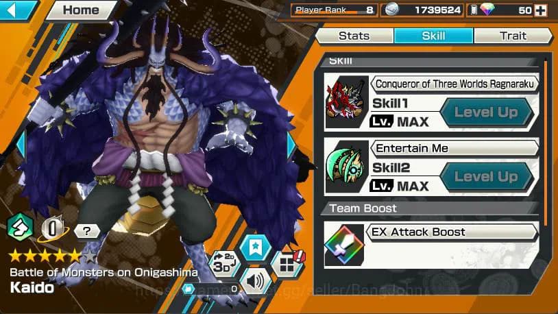 One Piece Bounty Rush Accounts GLOBAL | 6 EX | KOTP Roger, FR Shank, Nusjuro, Kai image 5