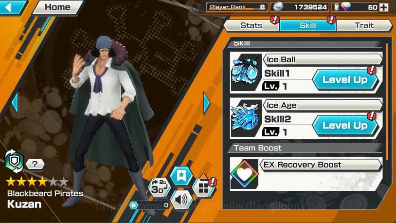 One Piece Bounty Rush Accounts GLOBAL | 6 EX | KOTP Roger, FR Shank, Nusjuro, Kai image 9