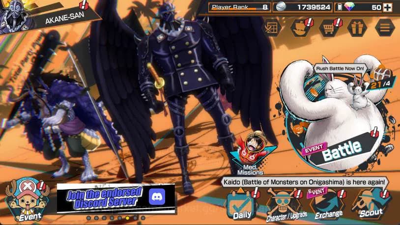 One Piece Bounty Rush Accounts GLOBAL | 6 EX | KOTP Roger, FR Shank, Nusjuro, Kai image 1