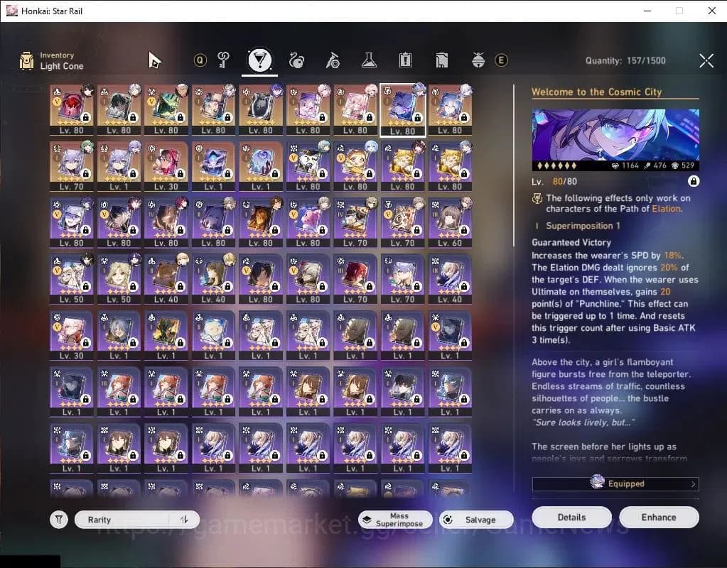Honkai Star Rail Accounts Asia|TL 70|Phainon PremTeam|21 Limited[Evernight,H image 7