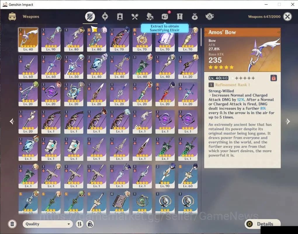 Genshin Impact Accounts ASIA|AR56|4Limited+1(*5Weapon)|Prime Flins|Varka,F image 5