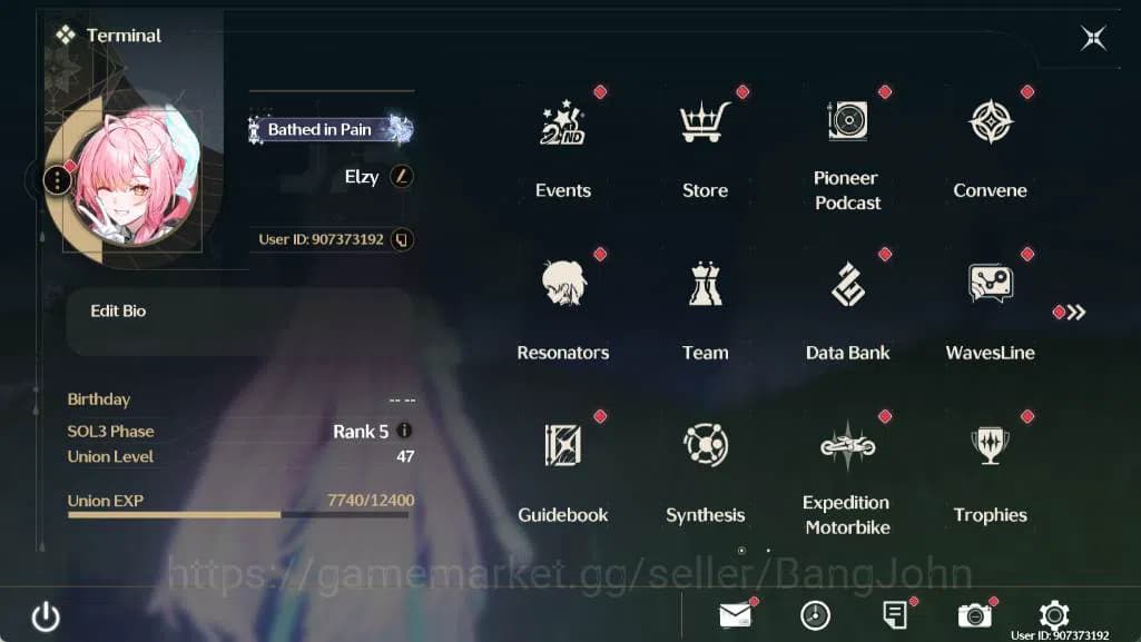 Wuthering Waves Accounts SEA|Union lvl 45|Rank 5|Chisa, Aemeath, Lupa, Chix image 1
