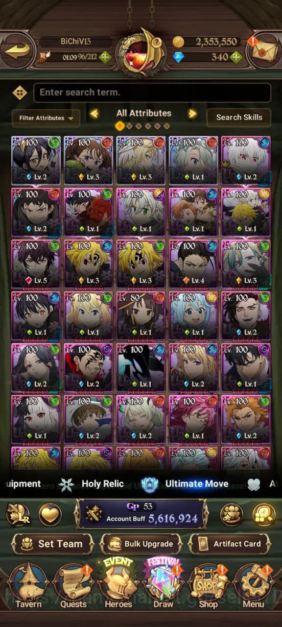 The Seven Deadly Sins: Grand Cross Accounts ASIA | 5,6M CC | 4 LR Merlin Child, Queen Diana, B image 2