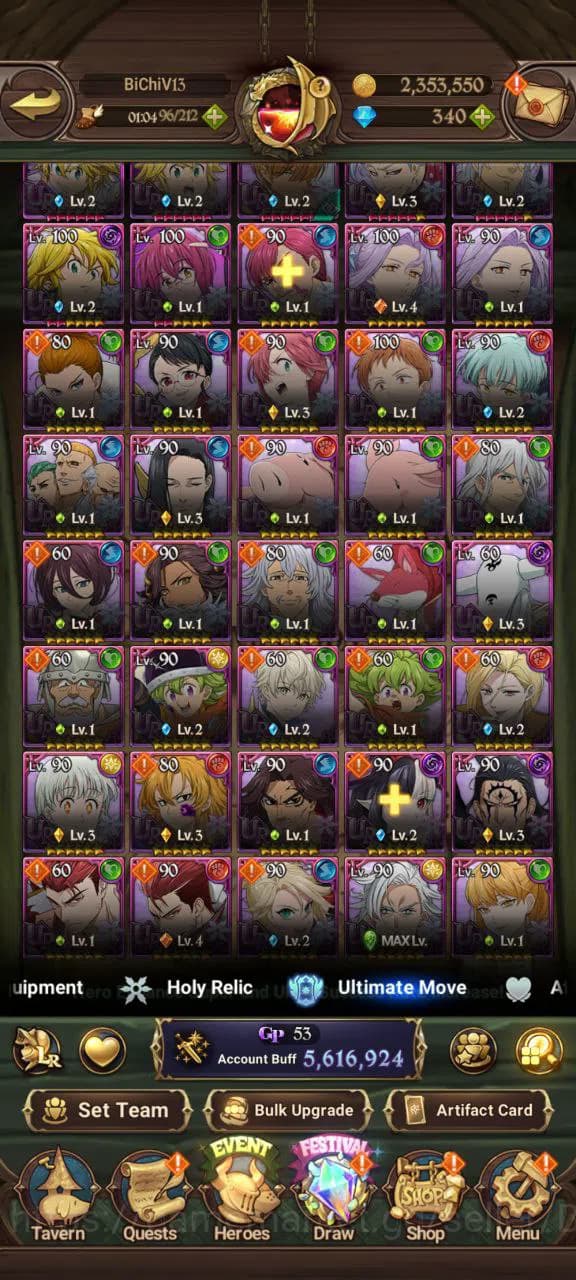 The Seven Deadly Sins: Grand Cross Accounts ASIA | 5,6M CC | 4 LR Merlin Child, Queen Diana, B image 3