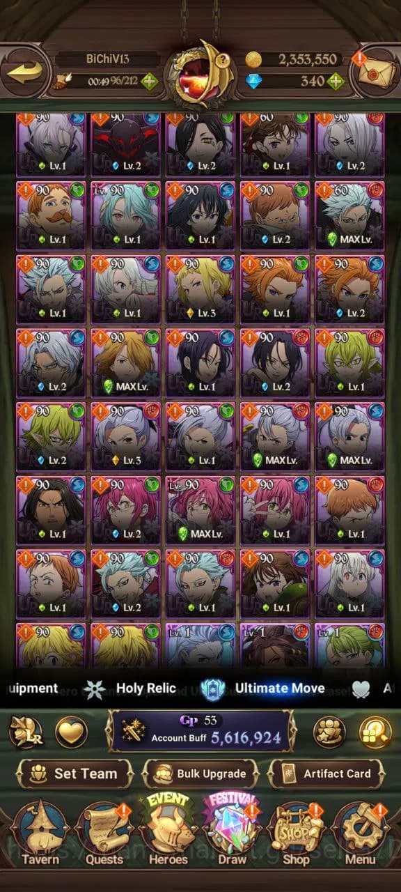 The Seven Deadly Sins: Grand Cross Accounts ASIA | 5,6M CC | 4 LR Merlin Child, Queen Diana, B image 6