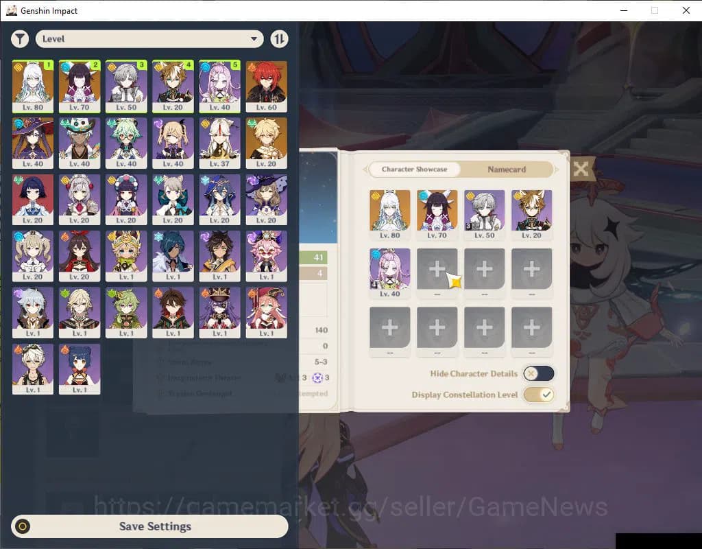 Genshin Impact Accounts ASIA|AR 41|2 Limited+1(*5Weapon)|Zibai,Columbina|M image 1