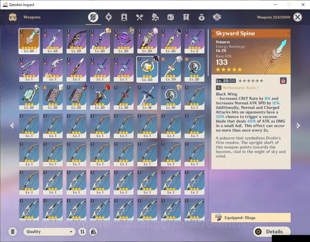 Genshin Impact Accounts ASIA|AR 41|2 Limited+1(*5Weapon)|Zibai,Columbina|M image 11
