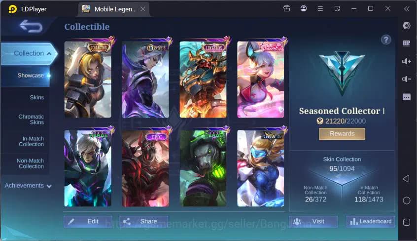 Mobile Legends: Bang Bang Accounts GLOBAL|Hero 59|Skin 95|Lucky Alpha,CC Natalia,VLTN image 17