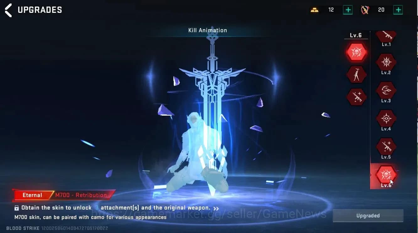 Blood Strike Accounts ASIA|3 ETERNAL[M700 Lv6-MAX, P90 Lv4, AUG Lv4|+6 U image 9