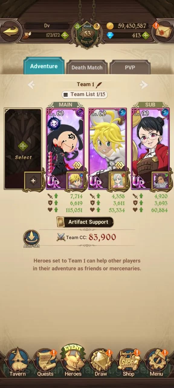 The Seven Deadly Sins: Grand Cross Accounts ASIA | 732K CC | 1 LR Elizabeth | 3 UR, ODK, Salos image 5