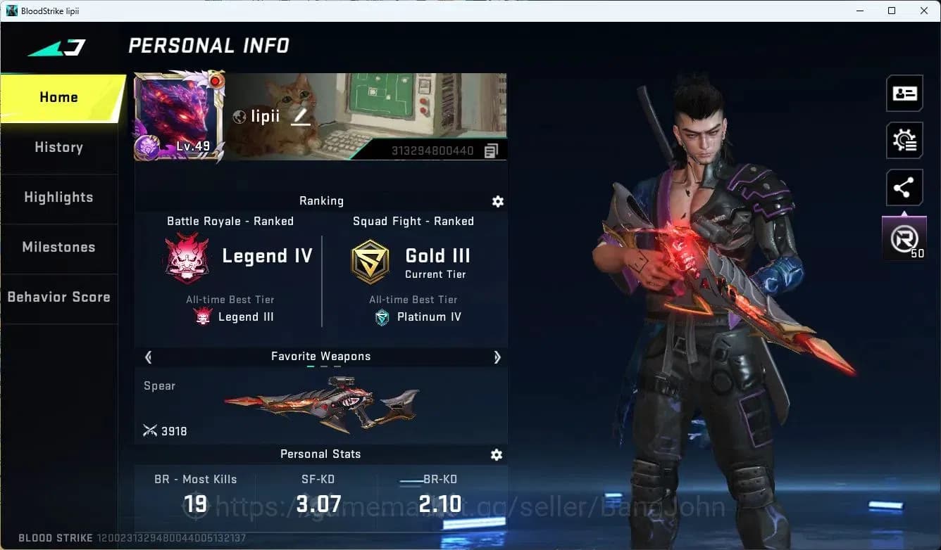 Blood Strike Accounts ASIA|ETHERNAL,KALA,SPEAR|LIMITED RPK|COLLAB,SCAR|U image 2
