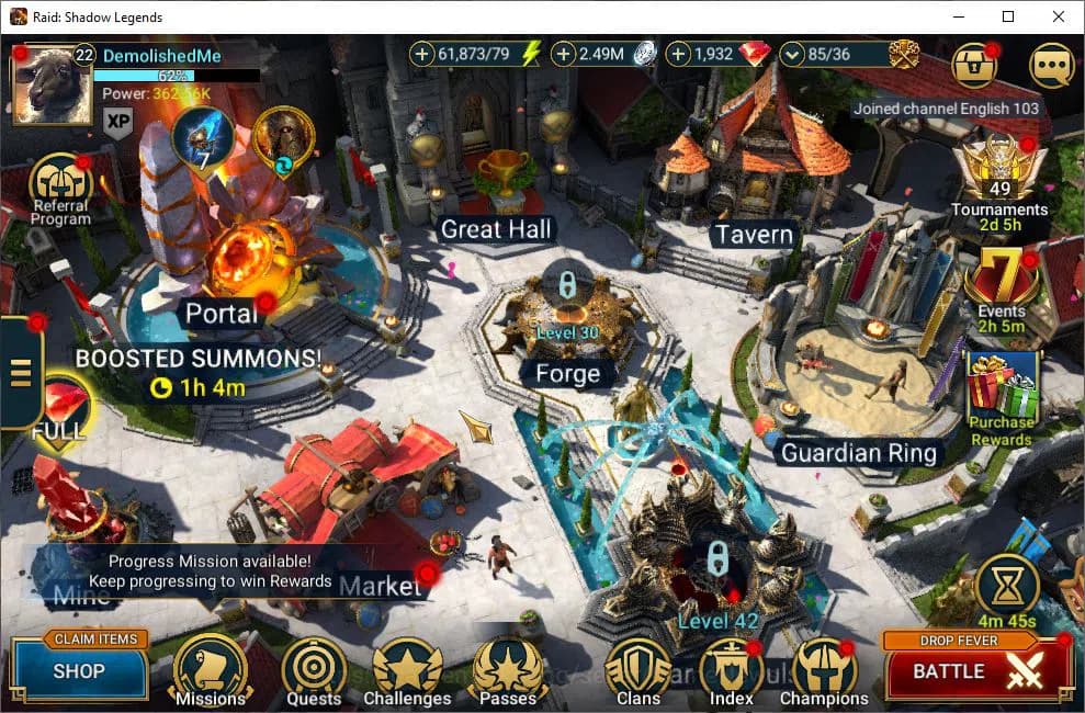 Raid: Shadow Legends Accounts Lv22 362K Power|1 Mythical (Gizmak)|18 Legendary(N image 1