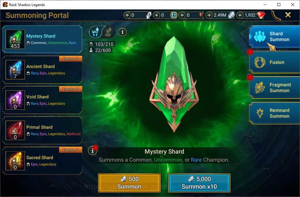 Raid: Shadow Legends Accounts Lv22 362K Power|1 Mythical (Gizmak)|18 Legendary(N image 17
