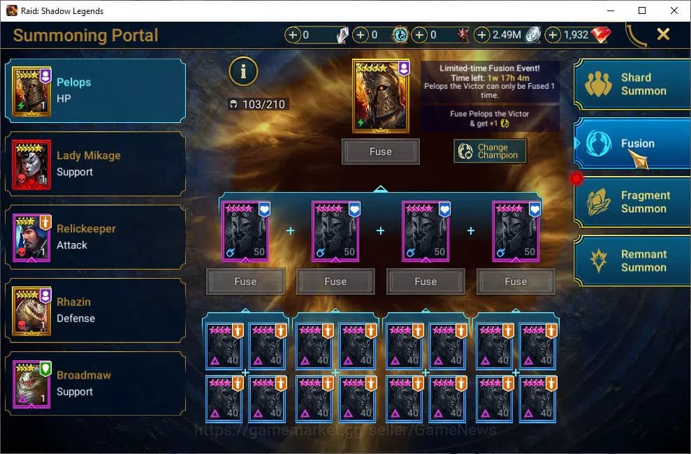 Raid: Shadow Legends Accounts Lv22 362K Power|1 Mythical (Gizmak)|18 Legendary(N image 18