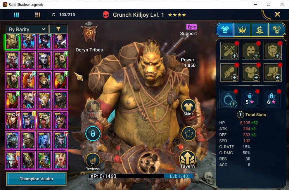 Raid: Shadow Legends Accounts Lv22 362K Power|1 Mythical (Gizmak)|18 Legendary(N image 4
