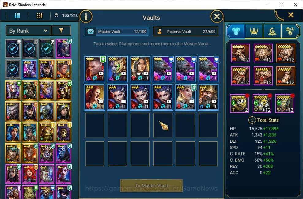 Raid: Shadow Legends Accounts Lv22 362K Power|1 Mythical (Gizmak)|18 Legendary(N image 6