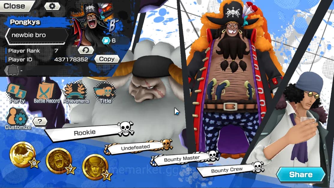 One Piece Bounty Rush Accounts Global|4EX|BP Kuzan,T5Elder Saturn,Gear5 Luffy,T4E image 2