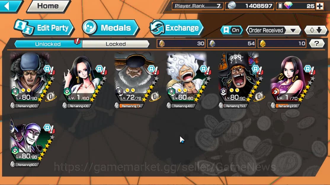 One Piece Bounty Rush Accounts Global|4EX|BP Kuzan,T5Elder Saturn,Gear5 Luffy,T4E image 3