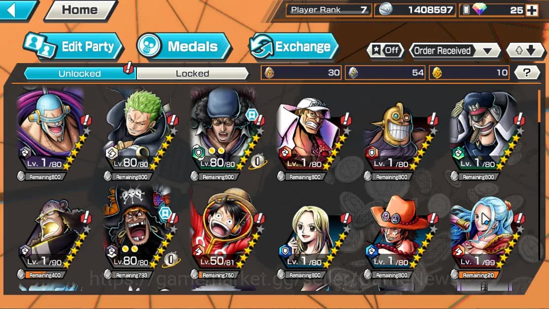 One Piece Bounty Rush Accounts Global|4EX|BP Kuzan,T5Elder Saturn,Gear5 Luffy,T4E image 4