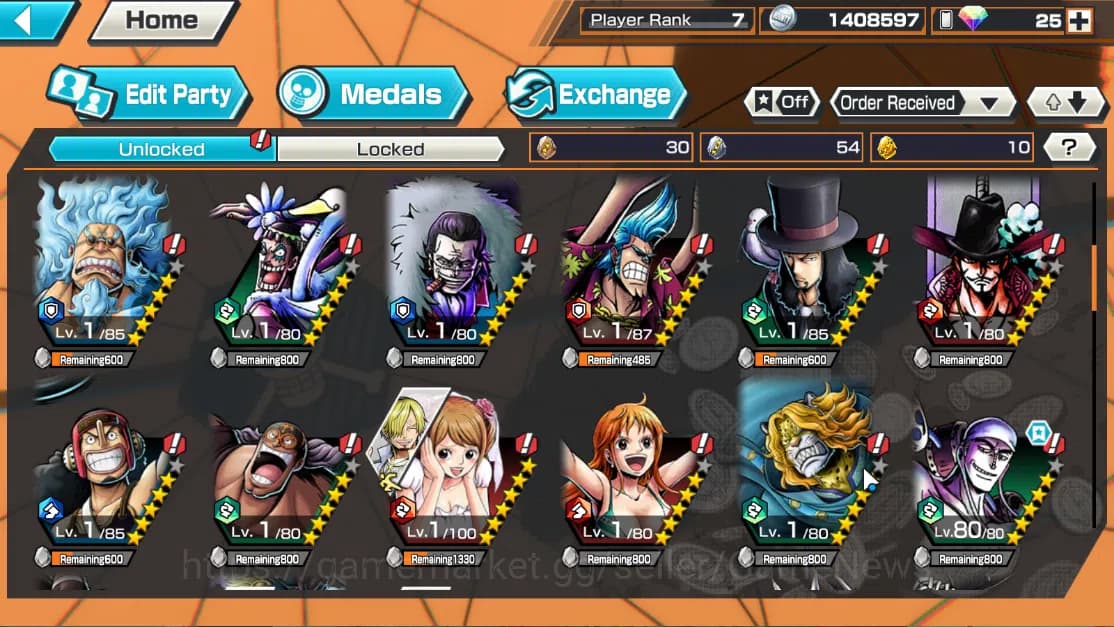 One Piece Bounty Rush Accounts Global|4EX|BP Kuzan,T5Elder Saturn,Gear5 Luffy,T4E image 5