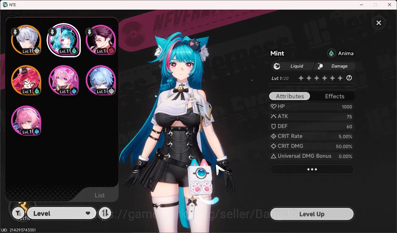 Neverness to Everness Accounts EU | Starter Lvl3 | 1 S Char Nanally Arc + 5 A cha image 9