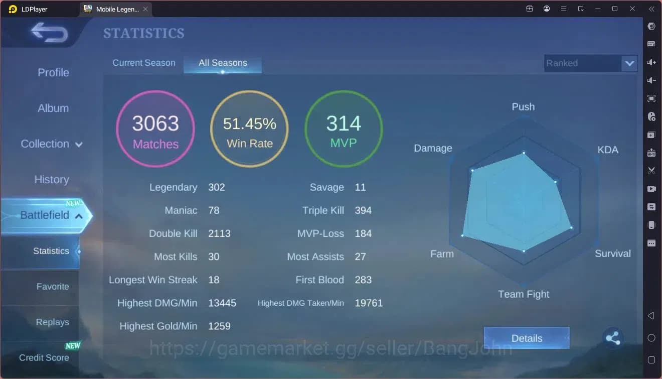 Mobile Legends: Bang Bang Accounts Global|Hero 108|Skin 160|Expert|CC Natalia|Spongeb image 18